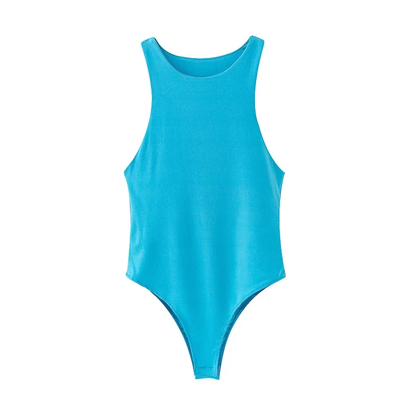 2025 summer solid sexy bodycon women bodysuits female 8 color green slim casual bodysuit chic lady club short playsuits femme - Image 12