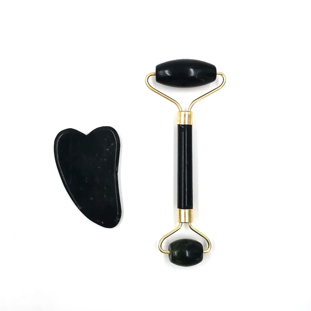 Obsidian Jade Roller Massager Gouache Scraper For Face Facial Skin Care Tools Natural Body Back Beauty Lifting Massagers Rollers - Image 4