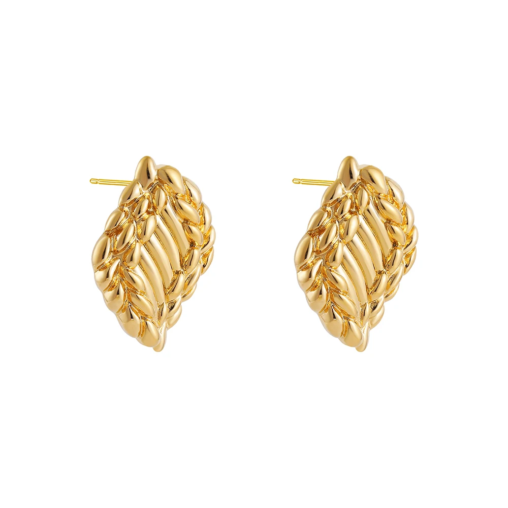 Vintage Texture Gold Plated Stainless Steel Earrings for Women Geometric Circle Twist Statement Earring Fashion Jewelry Bijoux - Image 31