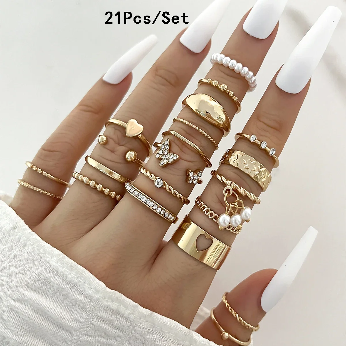 30Pcs Bohemian Geometric Knuckle Rings Set For Women Gold Silver Color Finger Ring Girls Fashion Party Jewelry Accessories - Image 19