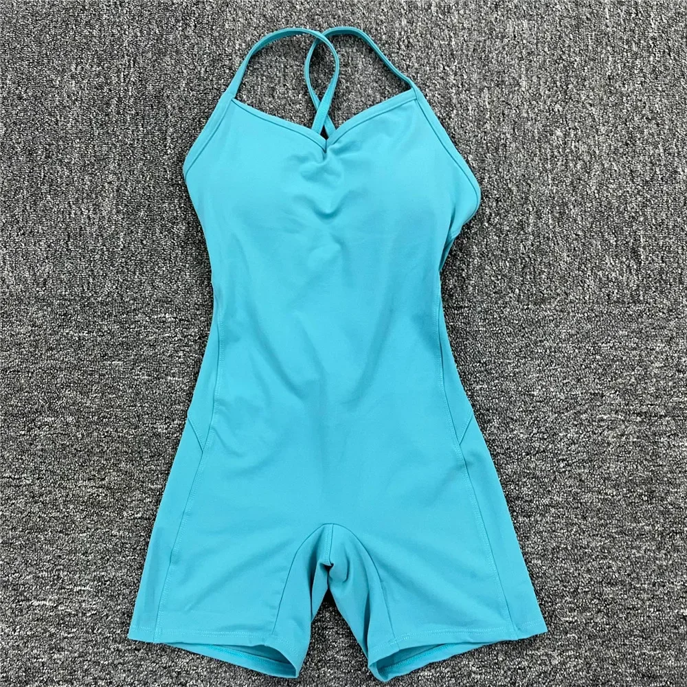 Women Athleisure Fitness Bodysuit 2025 Backless One Piece Yoga Jumpsuit Sports Gym Workout Clothes for Women Tights Active Wear - Image 32