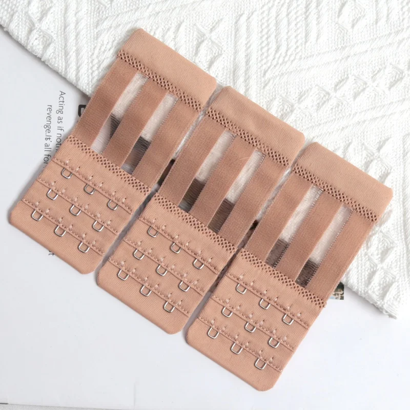 3 Pieces 3 Rows with 3 Hook Extension Straps Comfortable Adjustable Bra Band Women Lingerie Underwear Bra Extender Accessories - Image 2