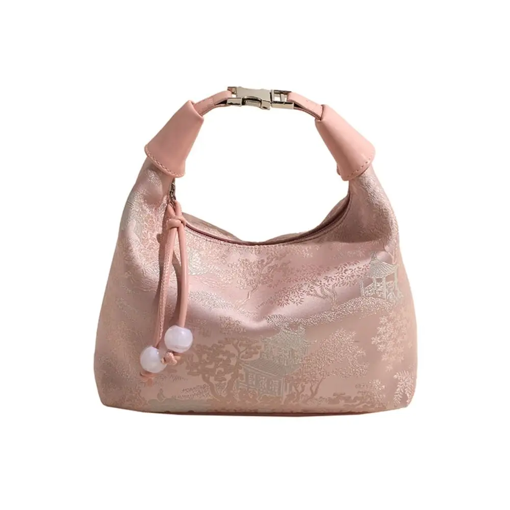 4 Colors Embroidered Chinese Style Handbag Zipper Canvas Pea Purses Adjustable Luxury Cheongsam Bag Work - Image 7