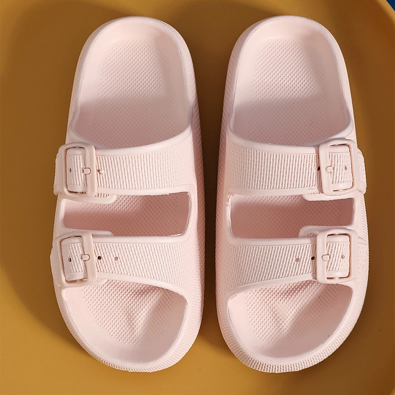 2023 New Adjustable Slippers Thick Sole Slippers Double Buckle Home Bathroom Anti Slip Cloud Slippers Women Outdoor Beach Slides - Image 7