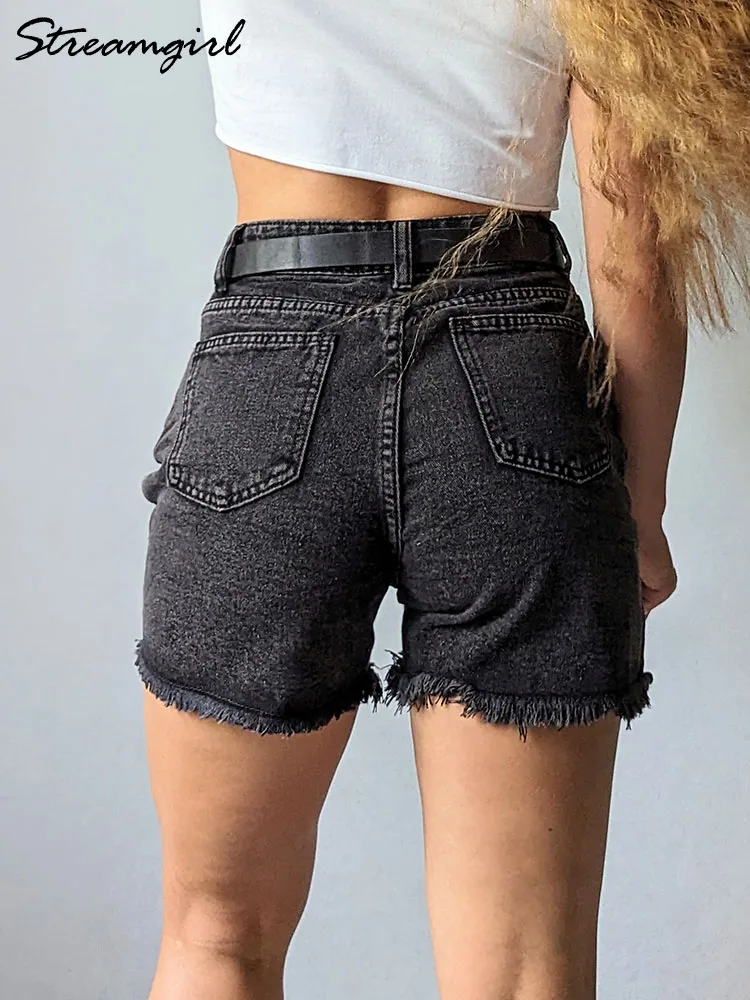 Streamgirl Blue Women's Denim Shorts Summer High Waist Casual Chic Loose Jean Shorts For Women Summer 2025 Denim Short Femme - Image 6
