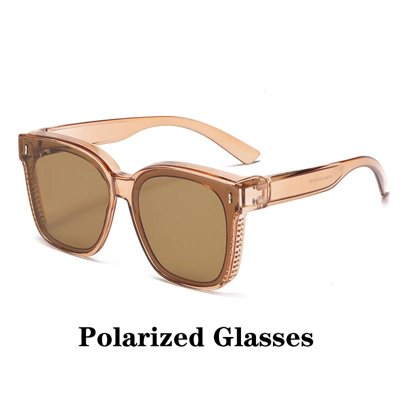 Fashion Square Polarized Sunglasses Cover Over Myopia Prescription Glasses Portable Men Women Vintage Fishing Driving Eyewear - Image 22