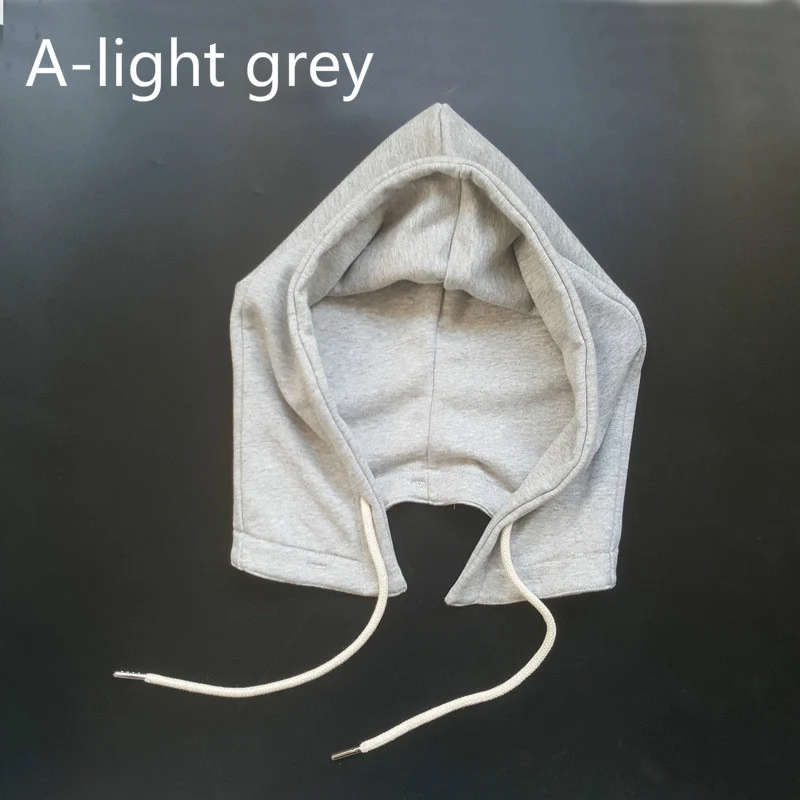 Diy Winter Detachable Button Cotton Coat Hat Down Hooded Sweater Sweatshirt Hat Collar Unisex Big Fake Collar - Image 7