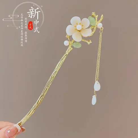 Light Luxury Flower Hairpin For Women Chinese Style Floral Butterfly Tassel Hair Stick Elegant Metal Jewelry Hairpin Hair Clips - Image 30