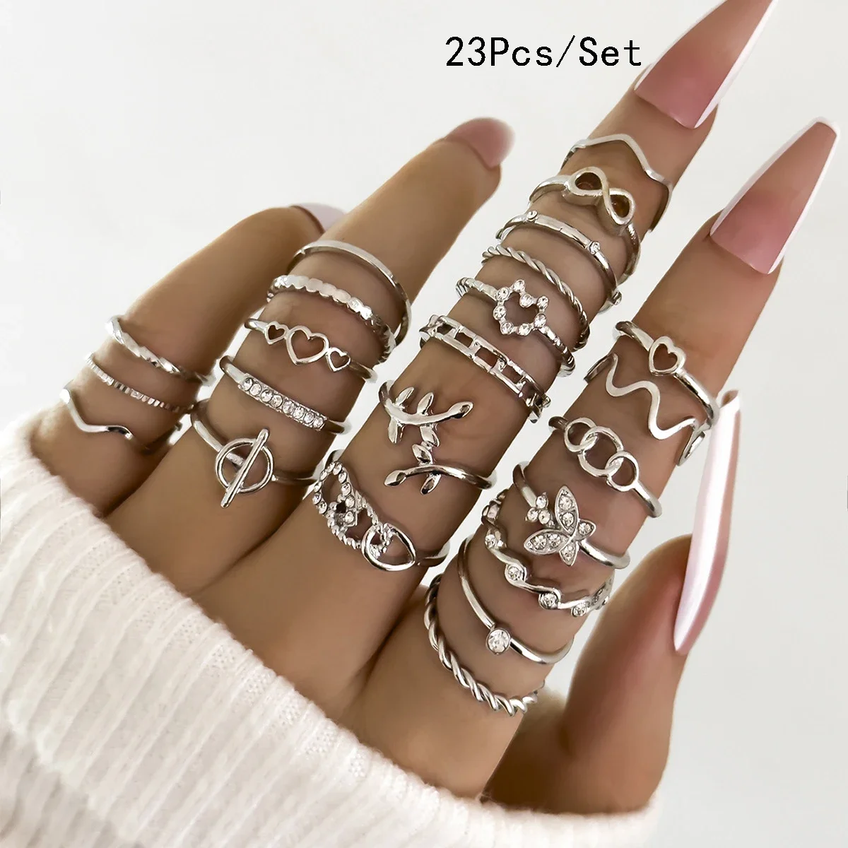 30Pcs Bohemian Geometric Knuckle Rings Set For Women Gold Silver Color Finger Ring Girls Fashion Party Jewelry Accessories - Image 13