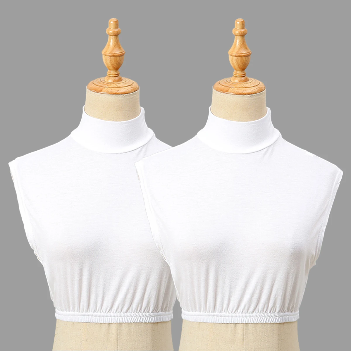 Newest Cotton Modal False Collar Neck Cover Detachable Collars Solid Color False Collar For Woman Mock Half Top Loose Hem Collar - Image 7