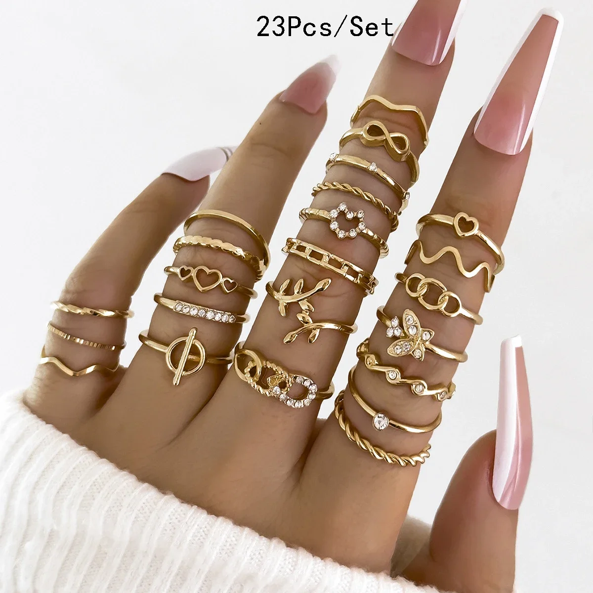 30Pcs Bohemian Geometric Knuckle Rings Set For Women Gold Silver Color Finger Ring Girls Fashion Party Jewelry Accessories - Image 14