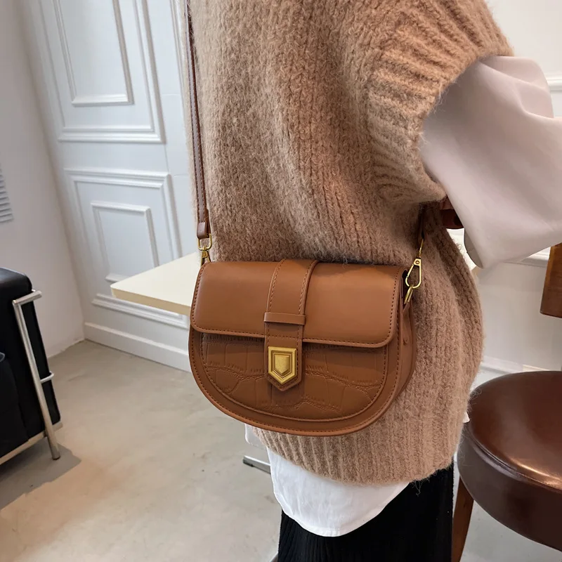 Crossbody Bags for Women,Small Saddle Purse and Boho Cross Body Handbags,PU Leather - Image 9
