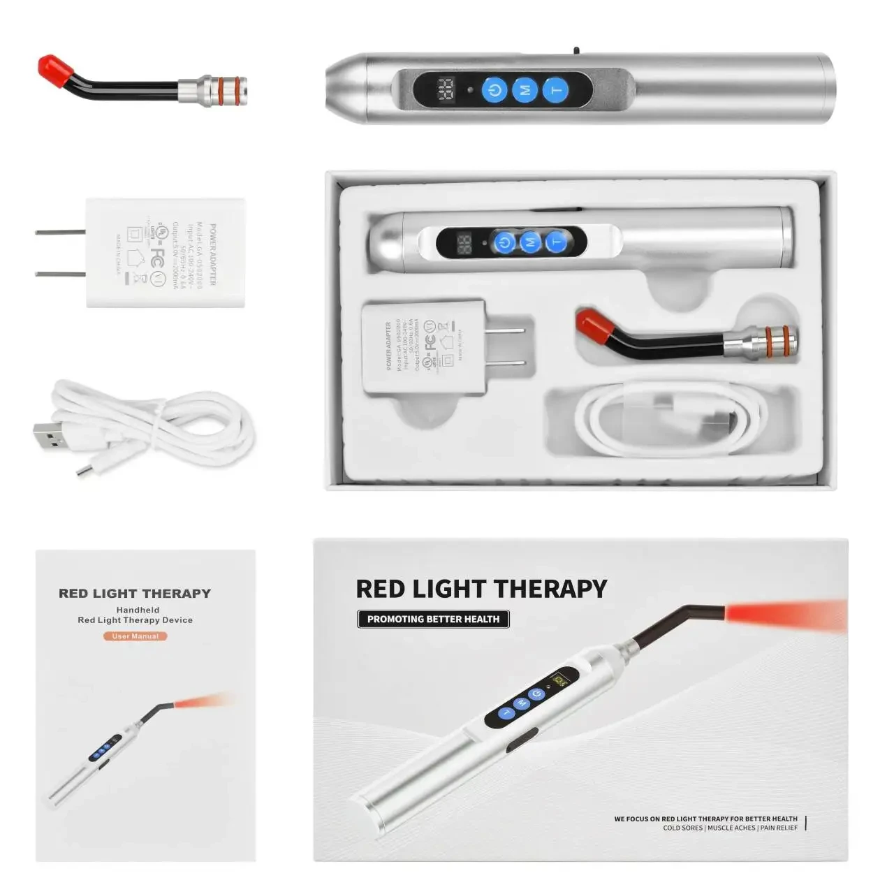 Tuhopeta Red Light Therapy Device for Mouth Sores 660nm 850nm Near-Infrared LED Skin Care Wand for Cold Sore Treatment - Image 5