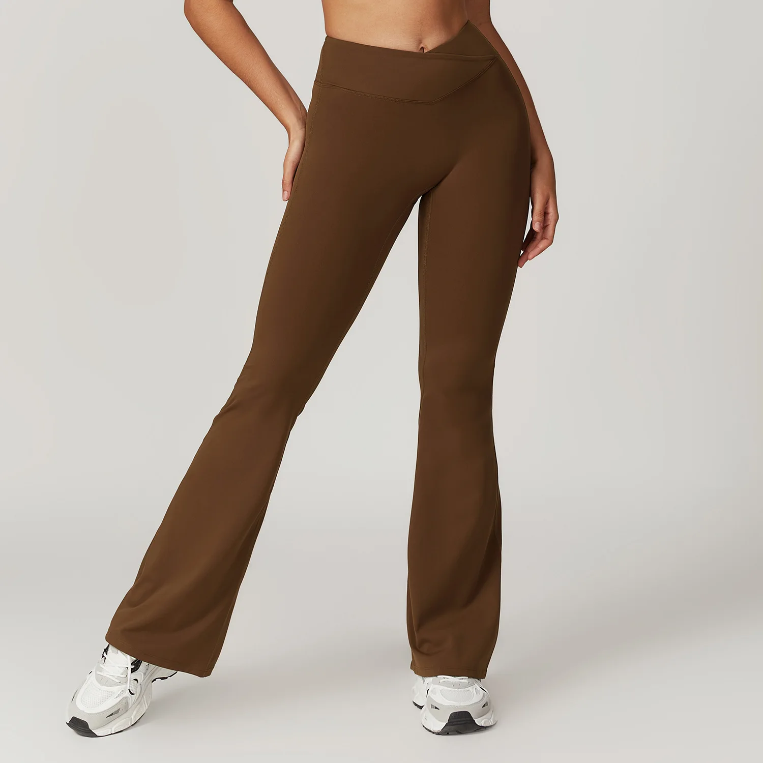 Belly Pants For Women Fitness Sport Bell Bottomed Leggings High Waist Elastic Yoga Leggings Gym Jogging Quick Dry Push Up Tights - Image 9