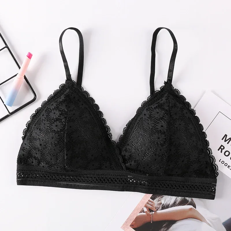 Sexy Floral Lace Bra Top For Women Push Up Female Lingerie breathable Bralette Removable Pad Thin Fashion New Wireless Bras - Image 11