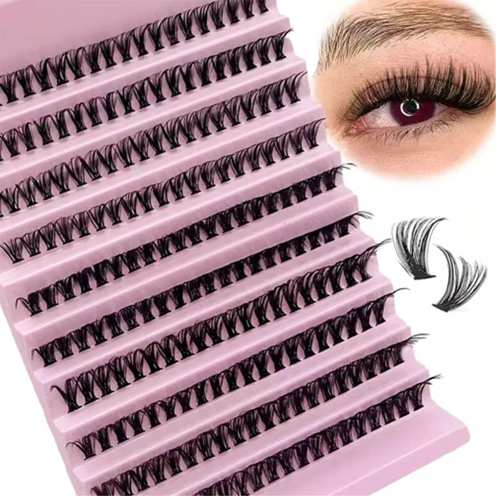 40D False Eyelashes, 200pcs 10mm/12mm/14mm Mix D Curling Cluster Lashes Individual Lash Extensions Soft And Natural False Eyelas - Image 7