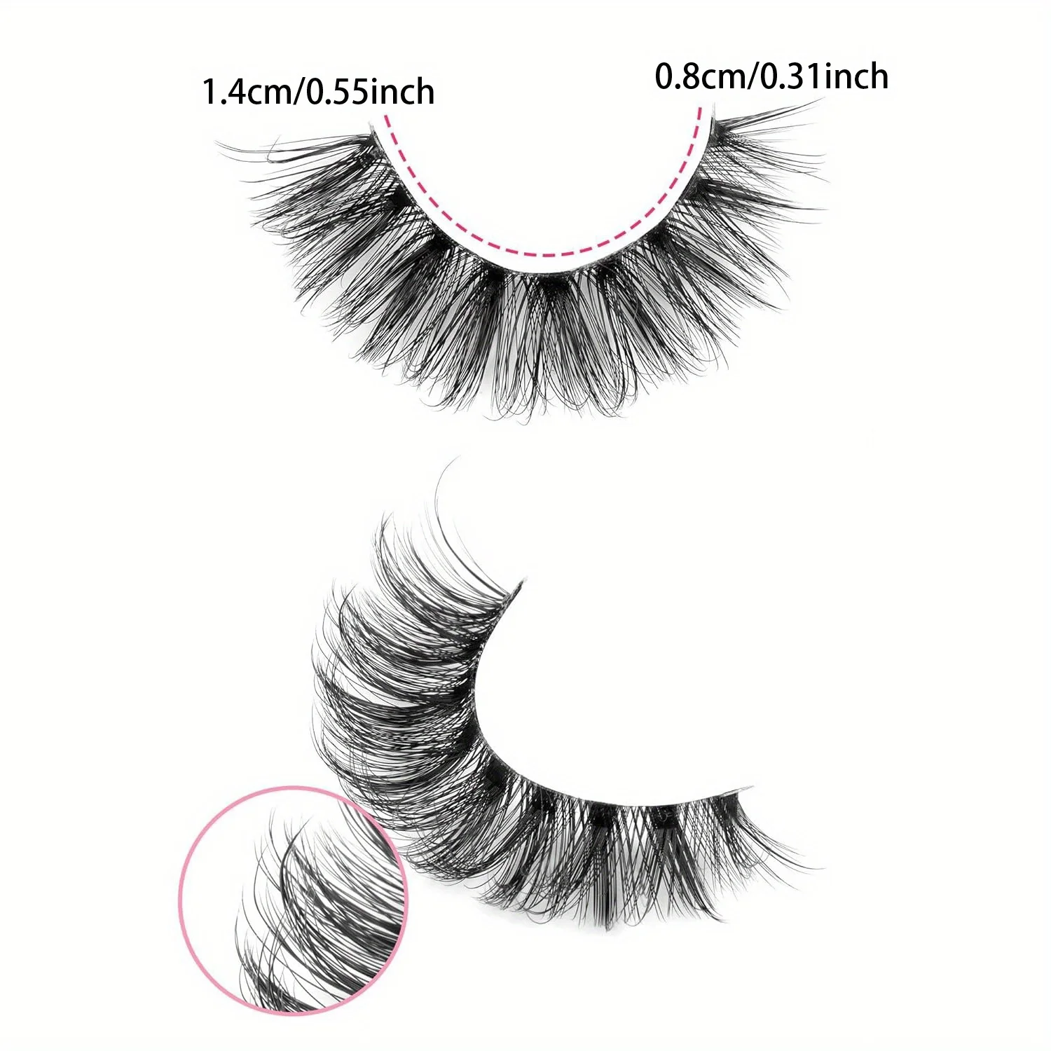 10 Pairs Natural Fluffy D Curl 3D Volume Wispy False Eyelashes with Clear Band - Soft, Lightweight, and - Reusable Lashes - Image 4