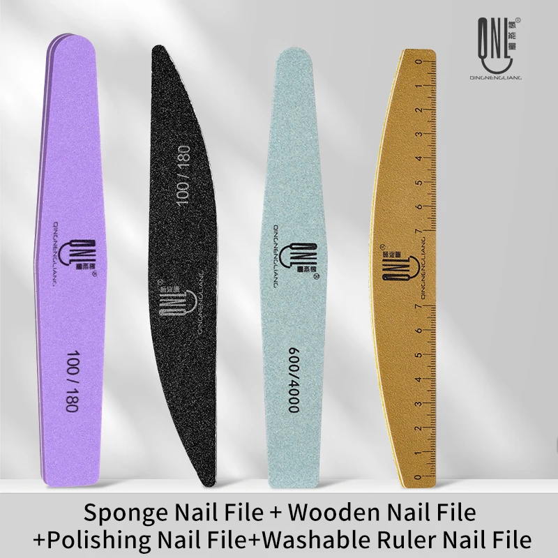 2/4/5/10pcs Nail File Set With Scale Nail Art Double-sided 180/240 Grit Nail File Grinding Sanding Buffer Buffing Manicure Tool - Image 10