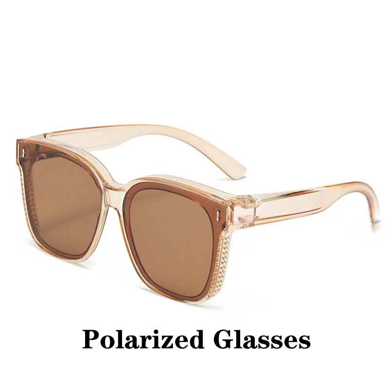 Fashion Square Polarized Sunglasses Cover Over Myopia Prescription Glasses Portable Men Women Vintage Fishing Driving Eyewear - Image 19