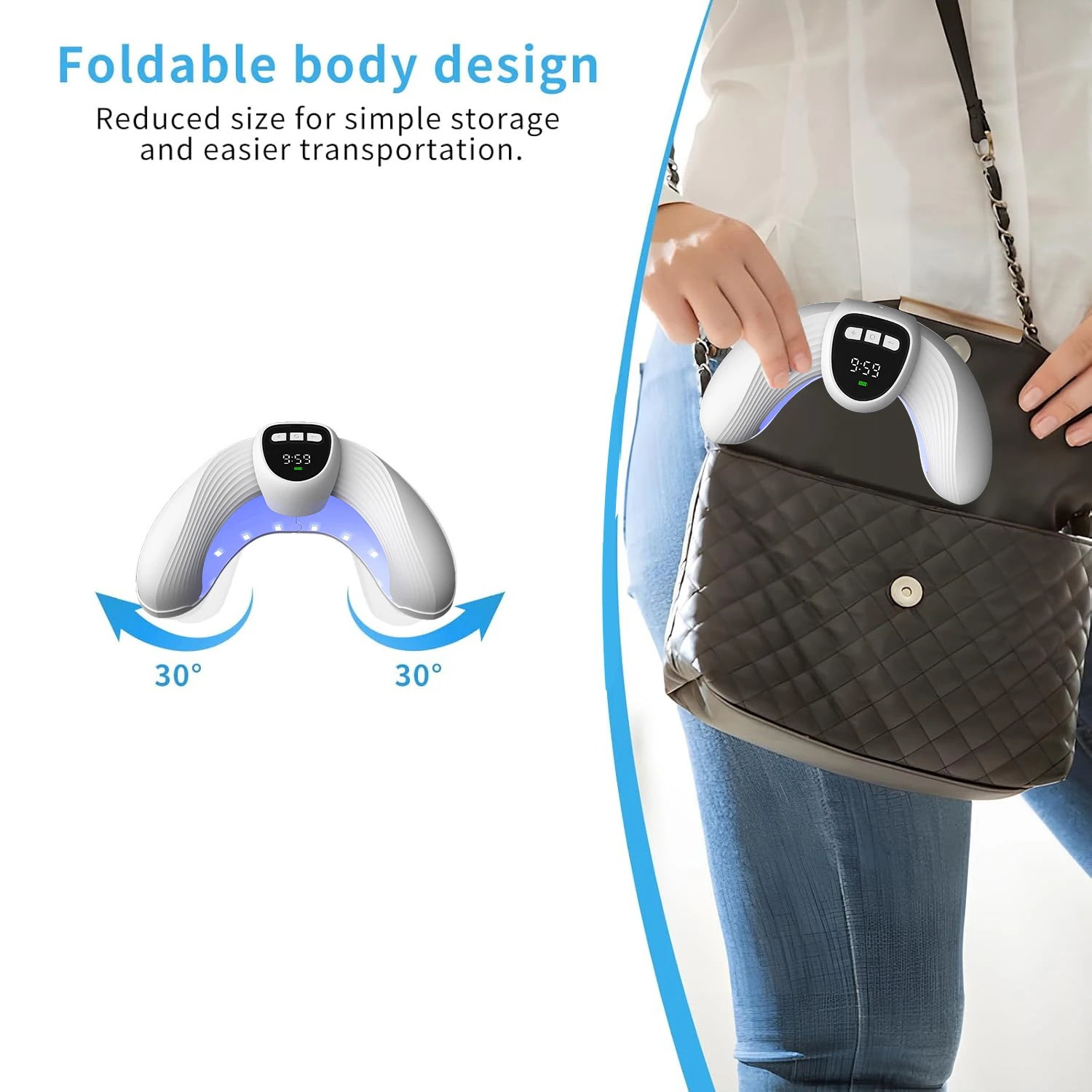 Nail phototherapy lamp rapid repair of onychomycosis foot care to eliminate nail fungus nail lamp LED display - Image 3