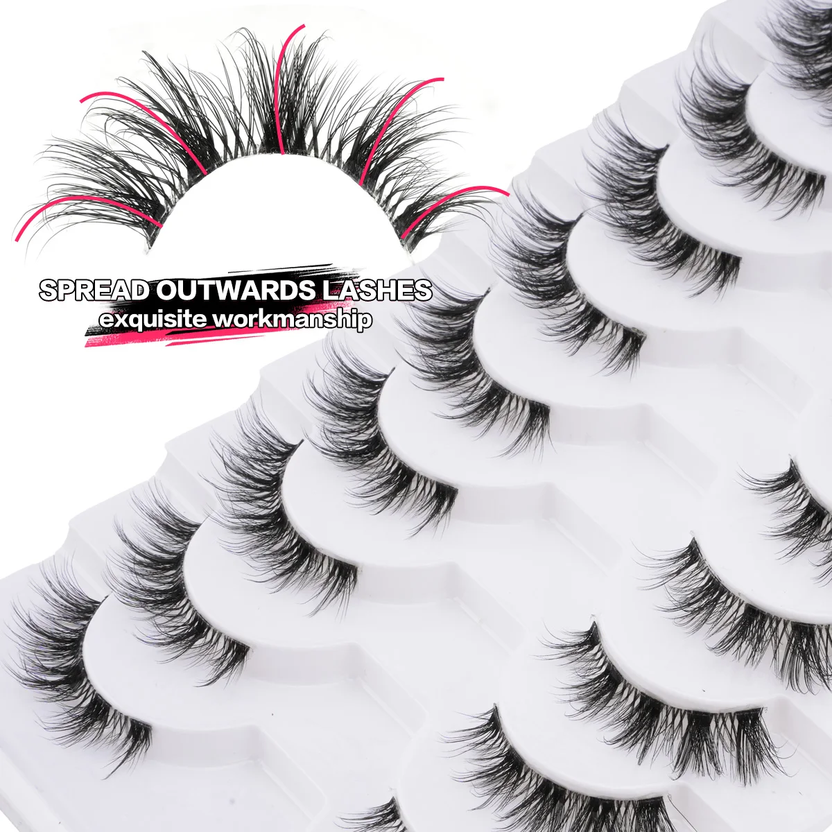 3/6/10 Pairs Wispy Half Eyelash Fluffy False Eyelashes Full Natural Long Mink Lashes Extension Makeup Handmade Cat Eye Faux Cils - Image 5