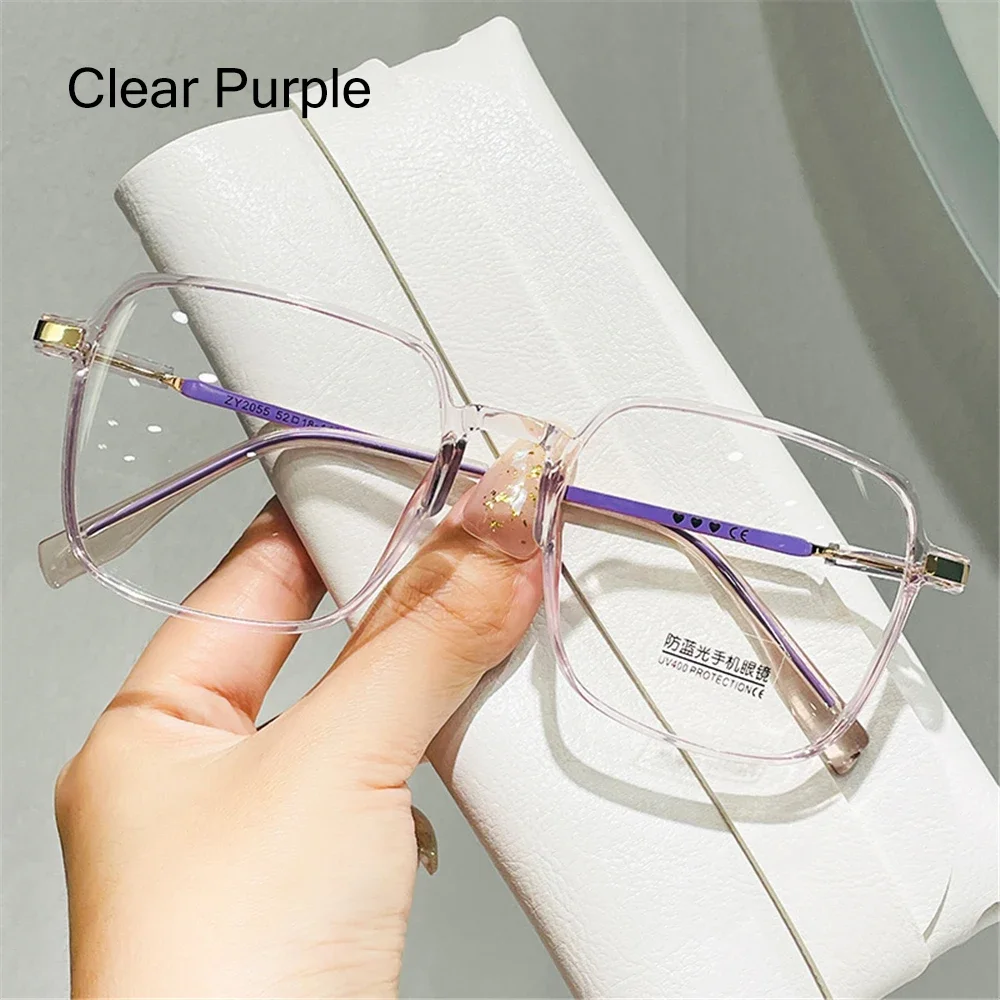 Retro Square Anti-Blue Light Glasses for Women Stylish Clear Frame Anti Radiation Glasses Transparent gafas de sol - Image 12