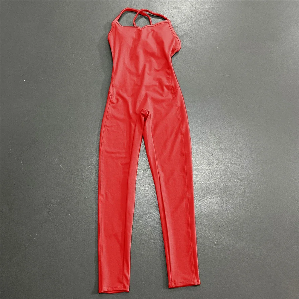 Women Athleisure Fitness Bodysuit 2025 Backless One Piece Yoga Jumpsuit Sports Gym Workout Clothes for Women Tights Active Wear - Image 12