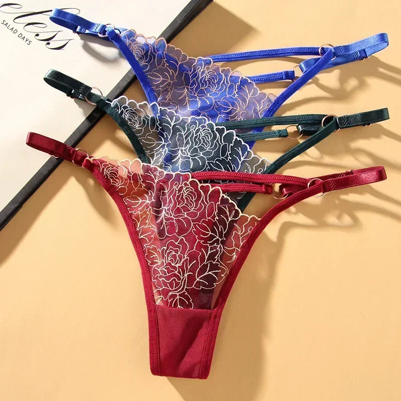 Sexy Lace Thong Women G Strings Panties lencerias sexy Transparent Underwear Ladies Briefs lingerie women Lingerie трусы женские - Image 2
