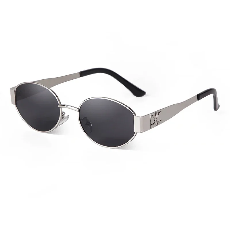 Retro Metal Frame Pilot Oval Sunglasses Women Men Brand Designer Vintage Round Sun Glasses Luxury 90s Green Lens Shades Male UV - Image 11