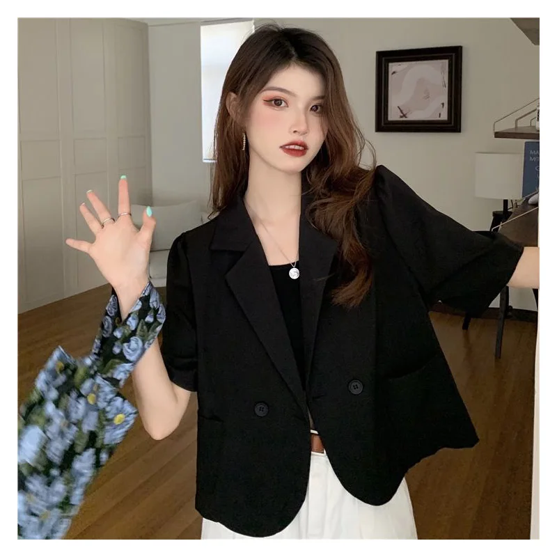 Women's Clothing White Summer Jacket Loose Fit Slim Waist Minimalist Chic Office Ready Comfortable Fashionable Blazer - Image 4