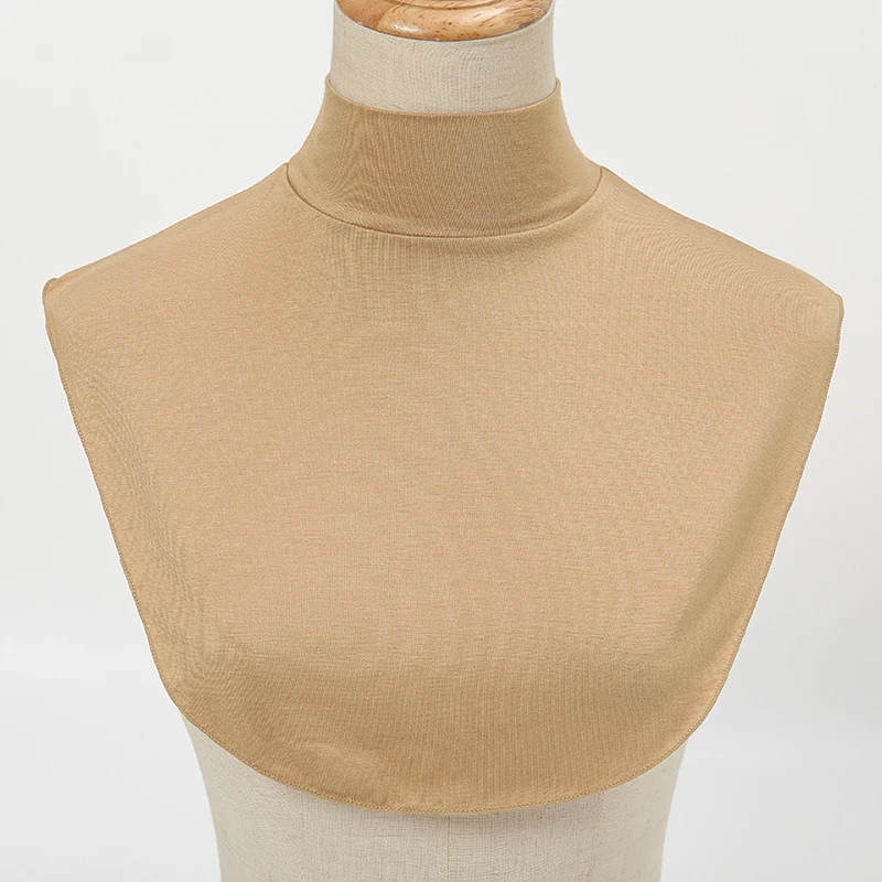Soft Cotton Modal Fake Collar Neck Cover Ramadan Hijab Cover Headwrap Full Fake Collar High Collars Turtleneck Scarves - Image 15