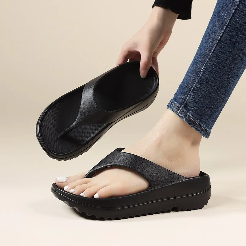Asgard Summer Fashion Flip Flops For Women 2025 New Thick Soles Beach Sandals Comfort Soft Outdoor EVA Slippers Lafy Home Slides - Image 4