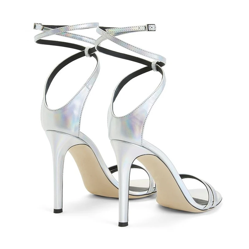 2025 New Summer Black High Heels Women's Thin Heels Cross Strap One Line Buckle Open Toe Versatile Sandals for Wome - Image 6