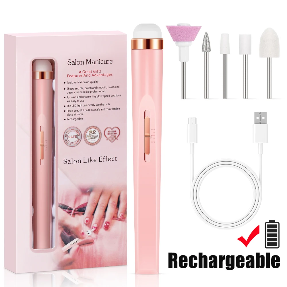 YIKOOLIN Nail Buff Portable Kit Electronic Nail File and Full Manicure and Pedicure Tool Professional Nail Drill - Image 16