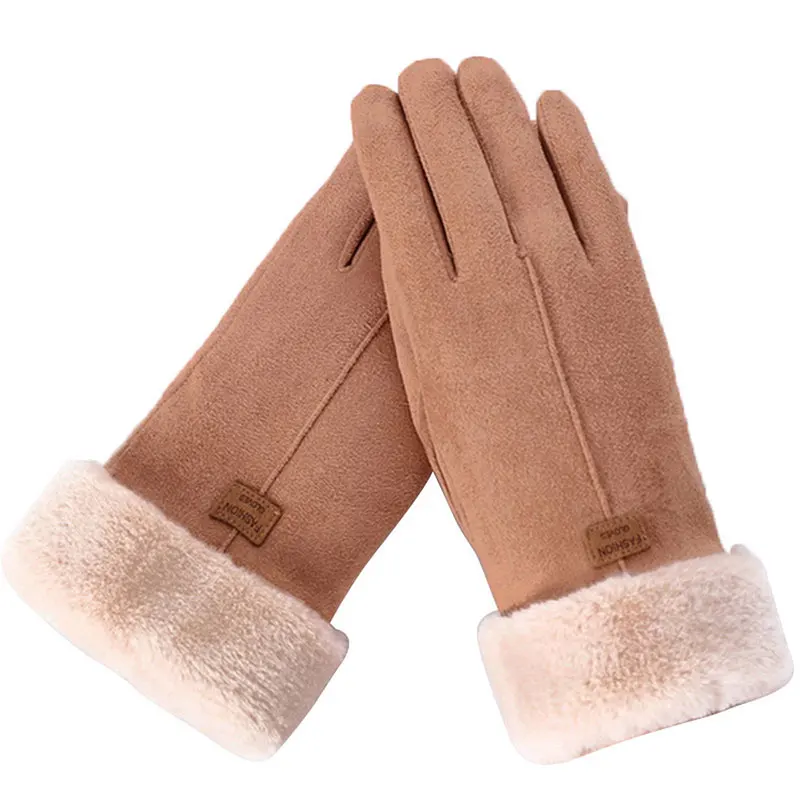 New Fashion Gloves Autumn Winter Cute Furry Warm Mitts Full Finger Mittens Women Outdoor Sport Female Gloves Screen - Image 11