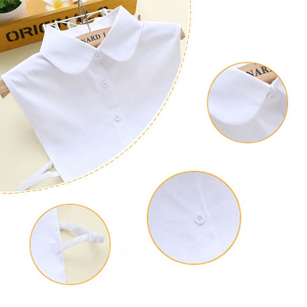White & Black Blouse Detachable Collars False Collar Solid Shirt Lace False Collar Women Clothes Accessories - Image 4