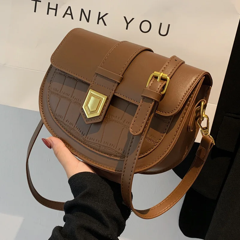 Crossbody Bags for Women,Small Saddle Purse and Boho Cross Body Handbags,PU Leather - Image 3