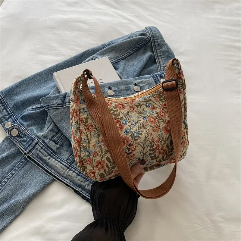 Casual Artistic Printing Underarm Niche Literary Niche Shoulder Fashion Bag Women 2025 New Tote Bag Only Beautiful Women Bag - Image 9