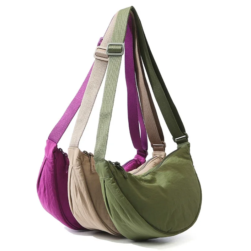 New Color Women's Nylon Shoulder Bag Casual Sports Female Hobos Crossbody Bags Fashion Large Female Fanny Pack Purse Handbags
