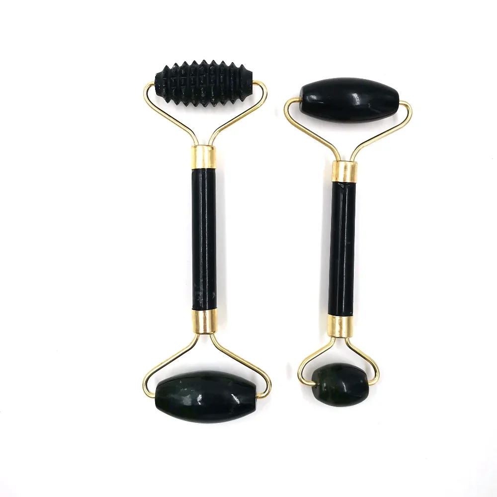 Obsidian Jade Roller Massager Gouache Scraper For Face Facial Skin Care Tools Natural Body Back Beauty Lifting Massagers Rollers - Image 2