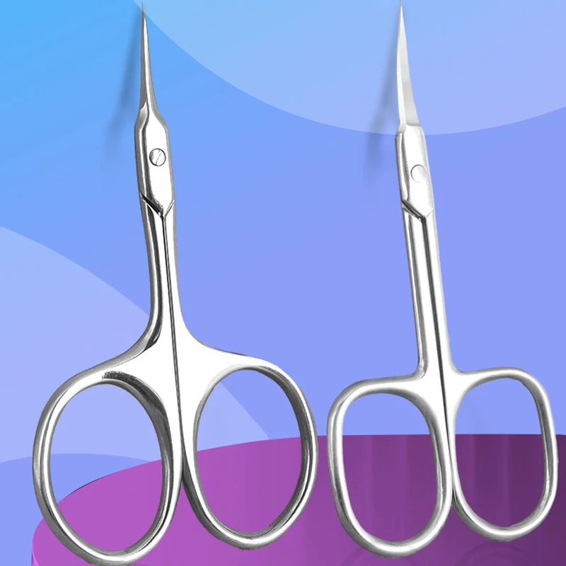 Professional Russian Manicure Scissors Cuticle Regrowth Cut Curved Tip Nail Pedicure Grooming Stainless Steel Dead Skin Remover - Image 2