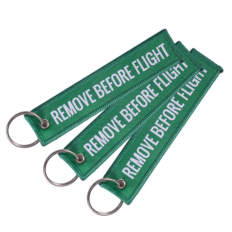 1/2/3Pcs Remove Before Flight Woven Key Chain Special Luggage Label Red Chain Keychains for Aviation Gifts - Image 5