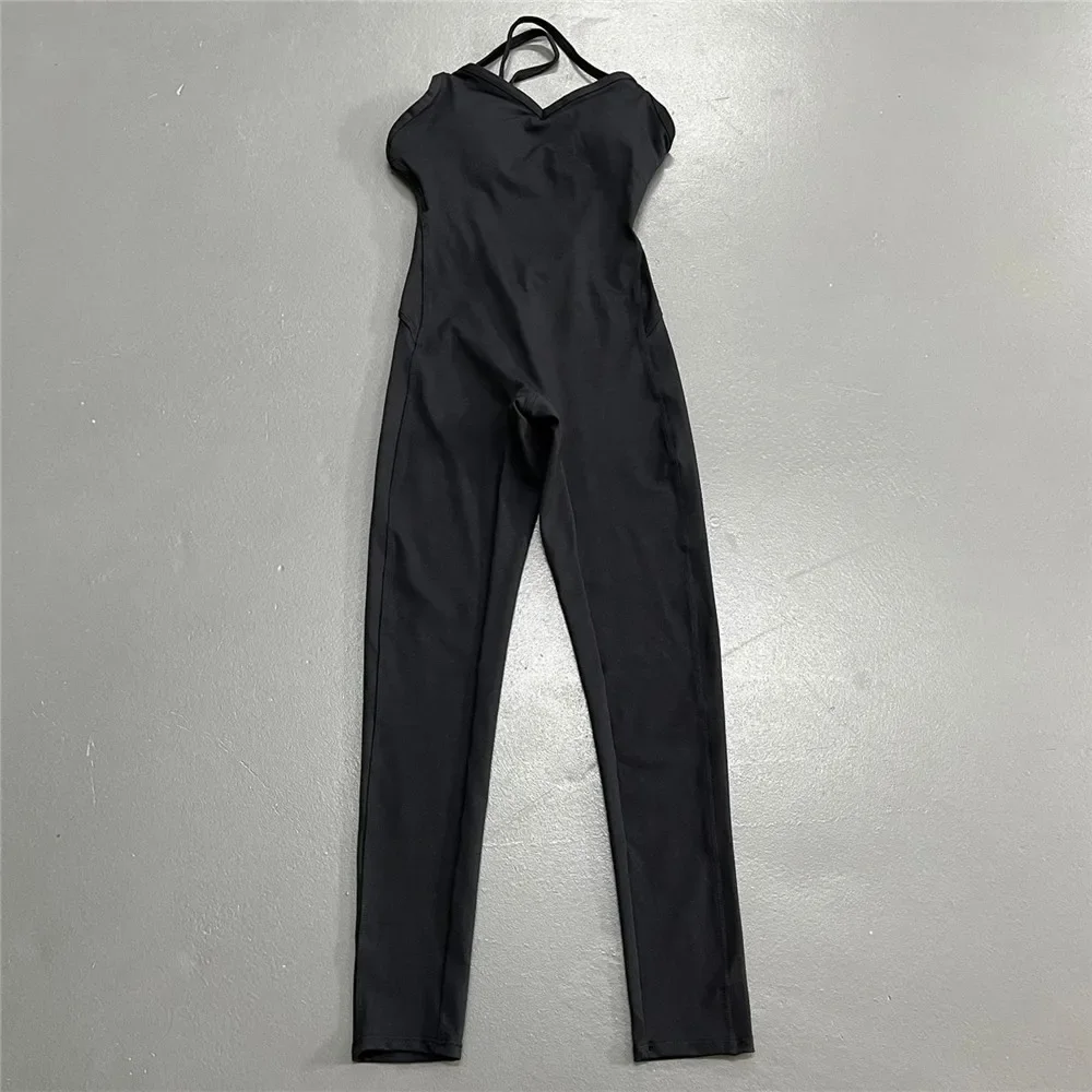 Women Athleisure Fitness Bodysuit 2025 Backless One Piece Yoga Jumpsuit Sports Gym Workout Clothes for Women Tights Active Wear - Image 16