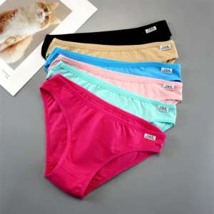 3PCS/Pack Ladies Cotton Panties Free Shipping Comfortable Female Underpants Simple Solid Candy Color Underwear