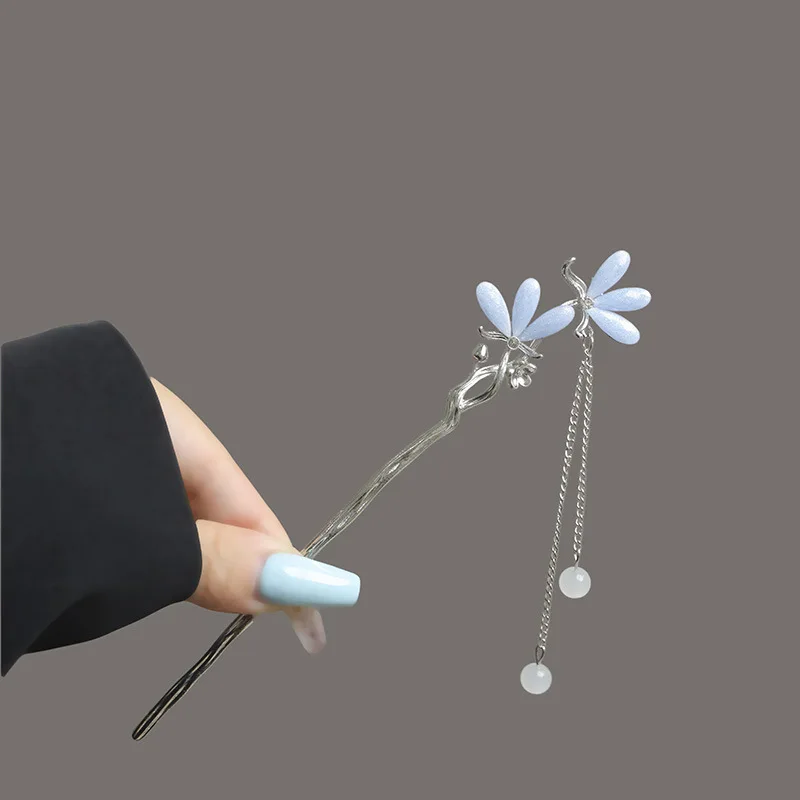 Light Luxury Flower Hairpin For Women Chinese Style Floral Butterfly Tassel Hair Stick Elegant Metal Jewelry Hairpin Hair Clips - Image 42