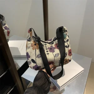 Casual Artistic Printing Underarm Niche Literary Niche Shoulder Fashion Bag Women 2025 New Tote Bag Only Beautiful Women Bag