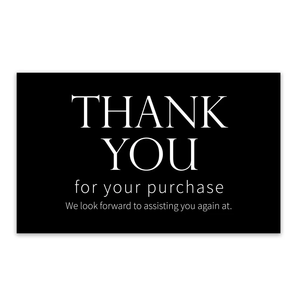 9.0x5.4cm Pink Black Foil Stamp Greeting Label Custom Thank You Cards For Small Bussiness Gift Box Decoration Packaging Supplies - Image 23