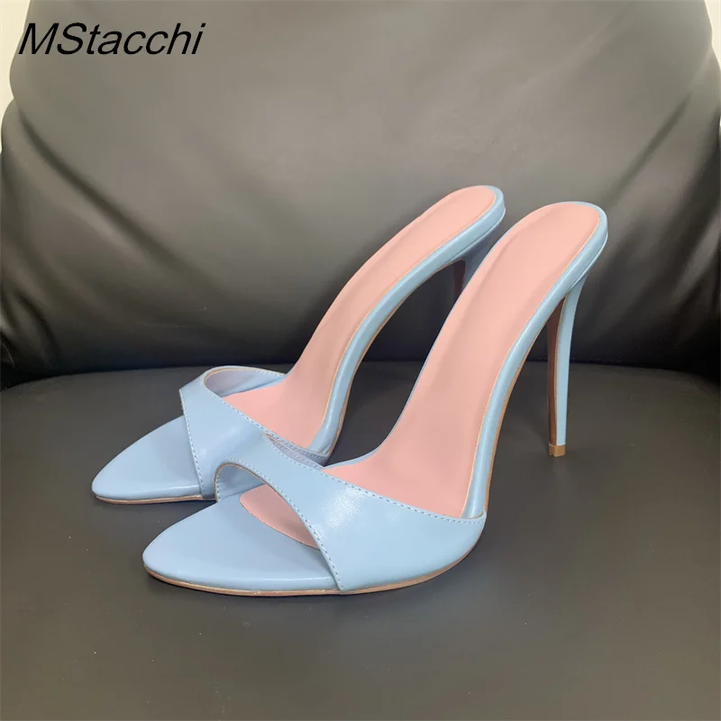 Super-high Heel Slippers Women Shoes Summer Peep Toe Mixed Colors Stiletto Sandals Sexy Party Ladies Shoes Luxury Woman Pumps - Image 11