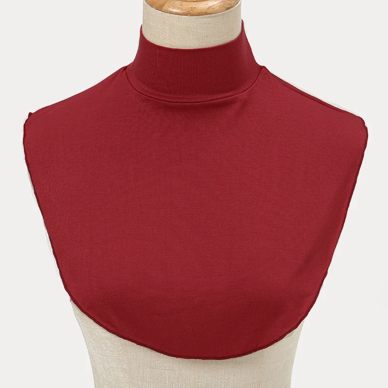 Soft Cotton Modal Inner Neck Cover Solid Color False Collar For Woman Mock Neck Half Top Detachable Collars Neck Free Size - Image 16