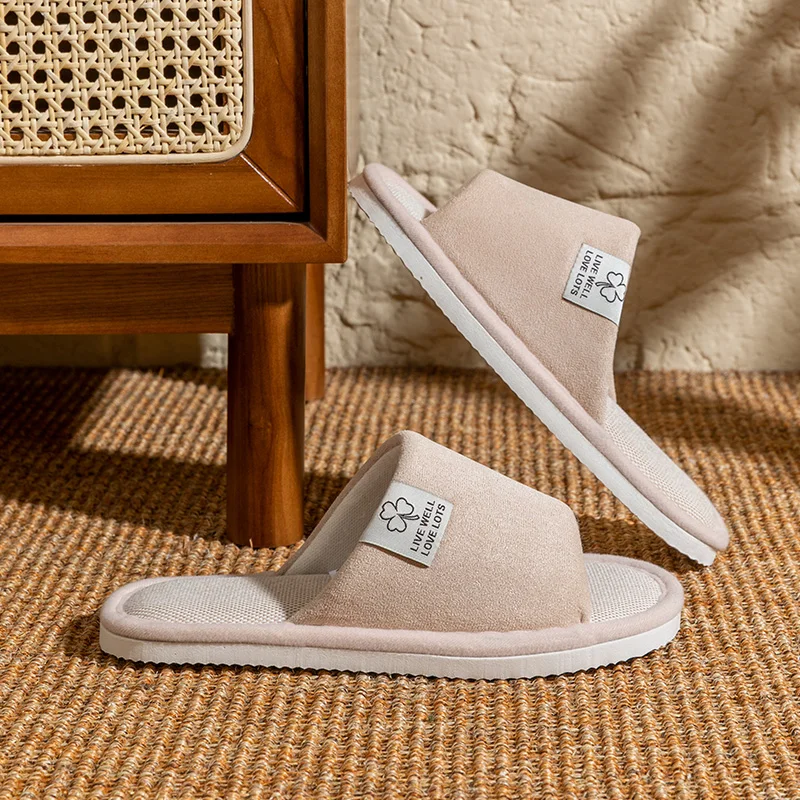 New Trend Women's Linen Slippers Summer Breathable Indoor House Slippers Non-Slip Odor-Resistant All-Season Linen Slippers Guest - Image 7
